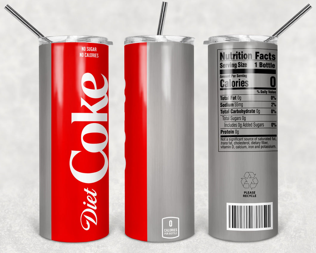 Diet Coke Themed Drink Tumbler - 20 ounce