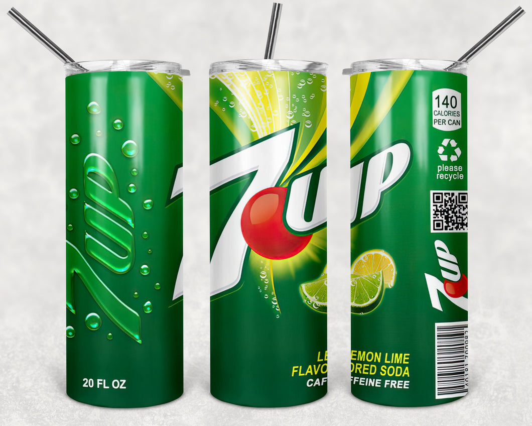 7 UP Lemon Lime Themed Drink Tumbler - 20 ounce