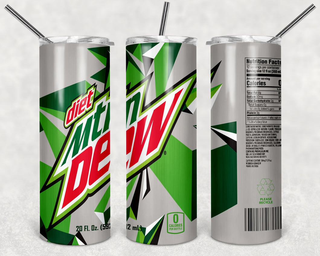 Diet Mt Dew Soda Themed Drink Tumbler - 20 ounce