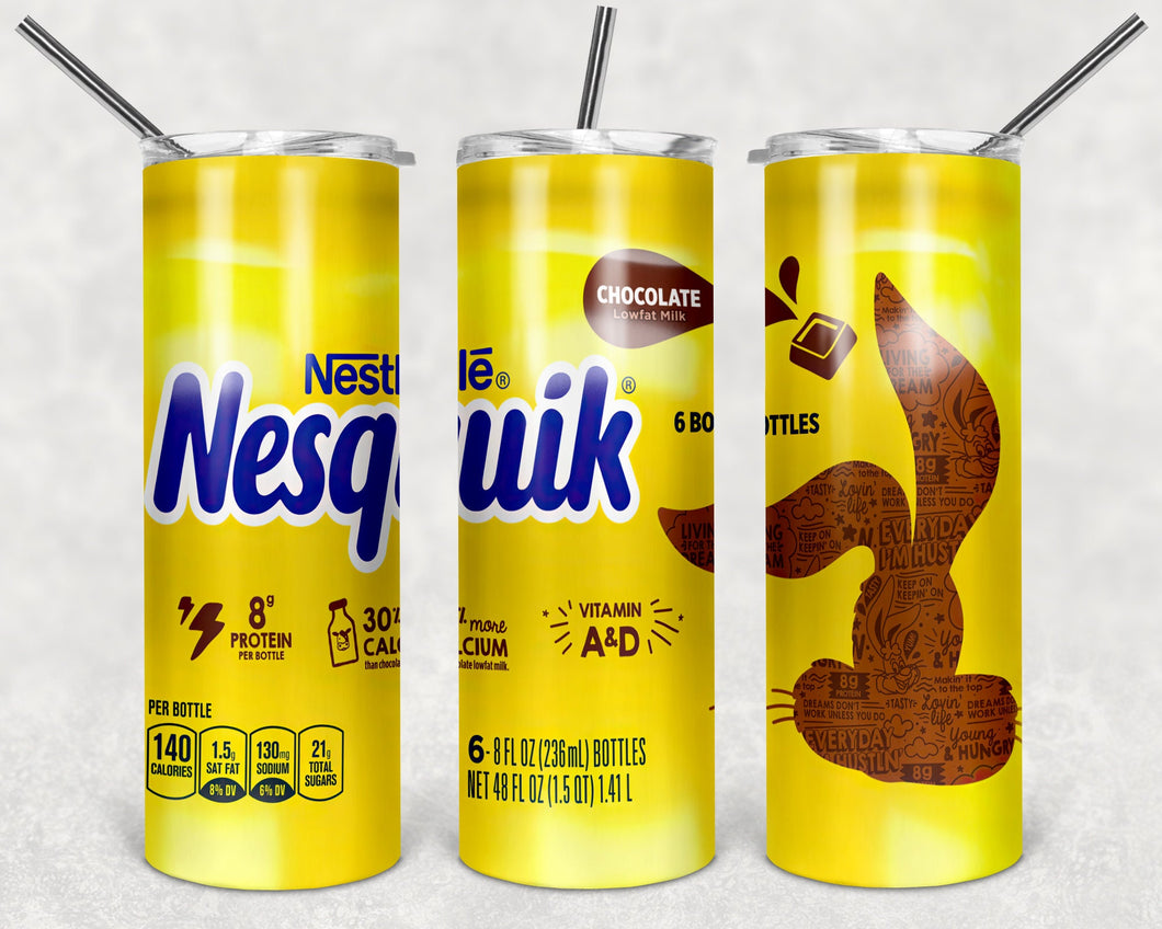 Nesquik Chocolate Milk Themed Drink Tumbler - 20 ounce