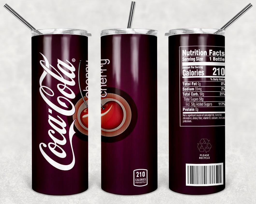 Coke Cherry Themed Drink Tumbler - 20 ounce