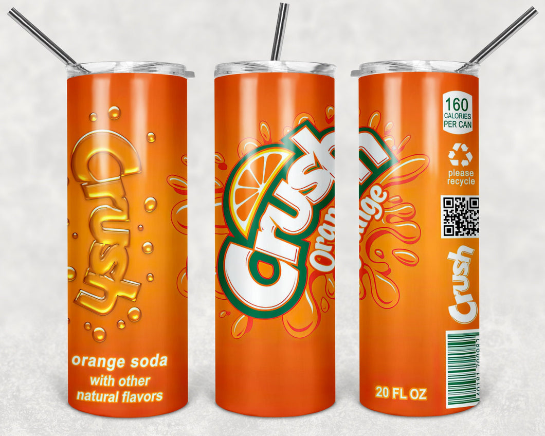 Orange Crush Themed Drink Tumbler - 20 ounce