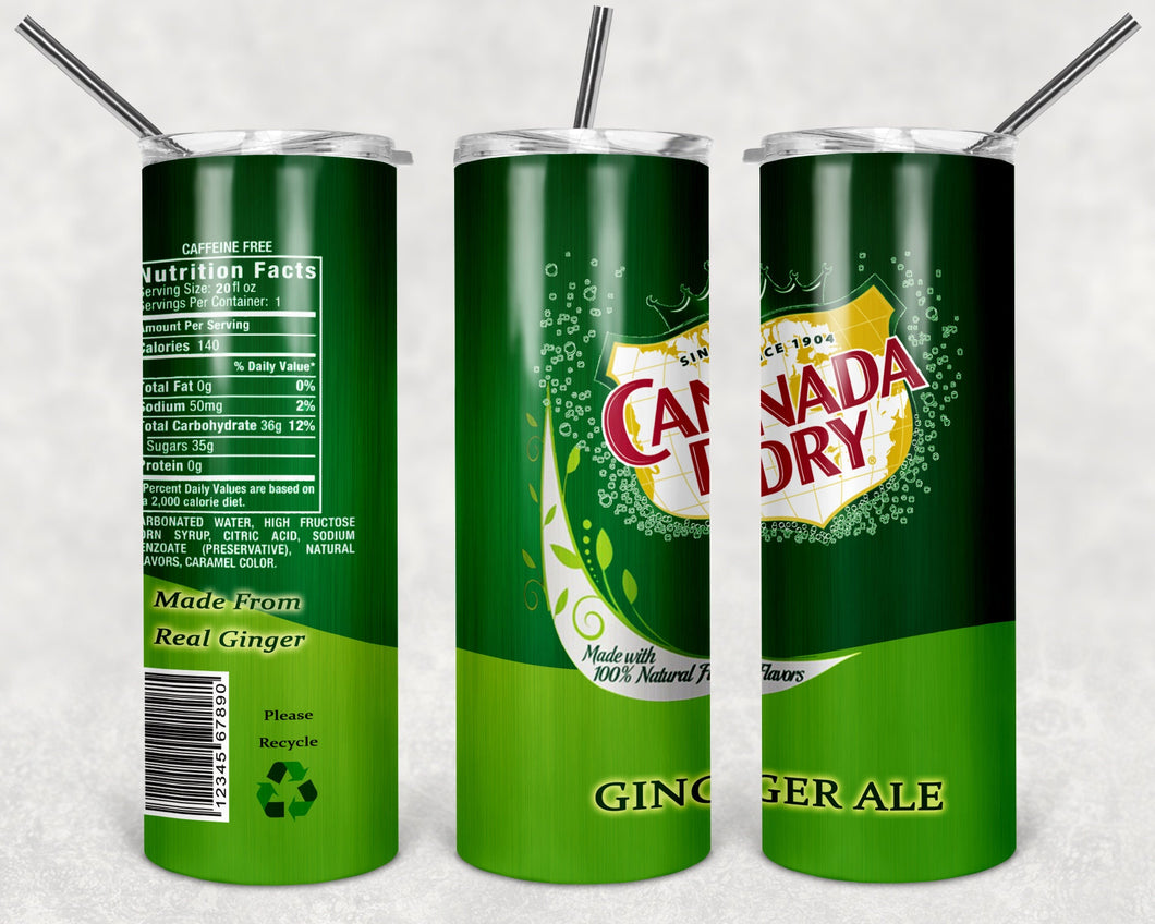 Canada Dry Ginger Ale Themed Drink Tumbler - 20 ounce