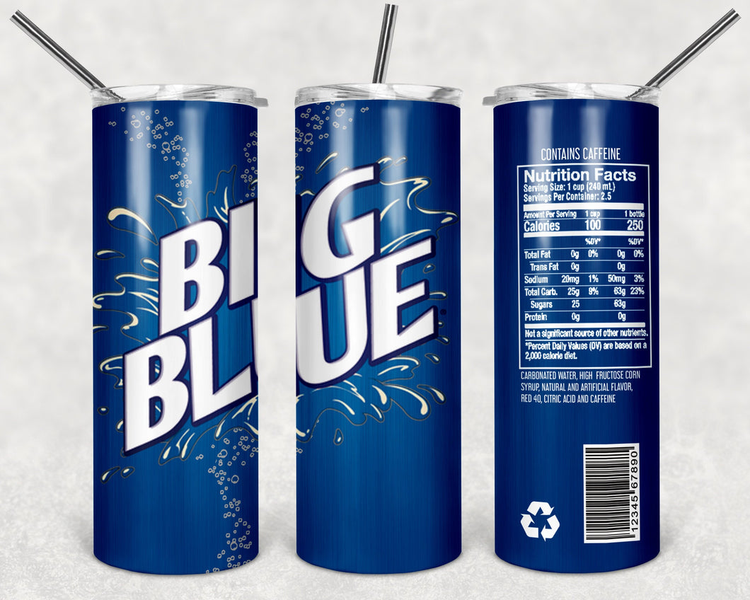 Big Blue Soda Themed Drink Tumbler - 20 ounce