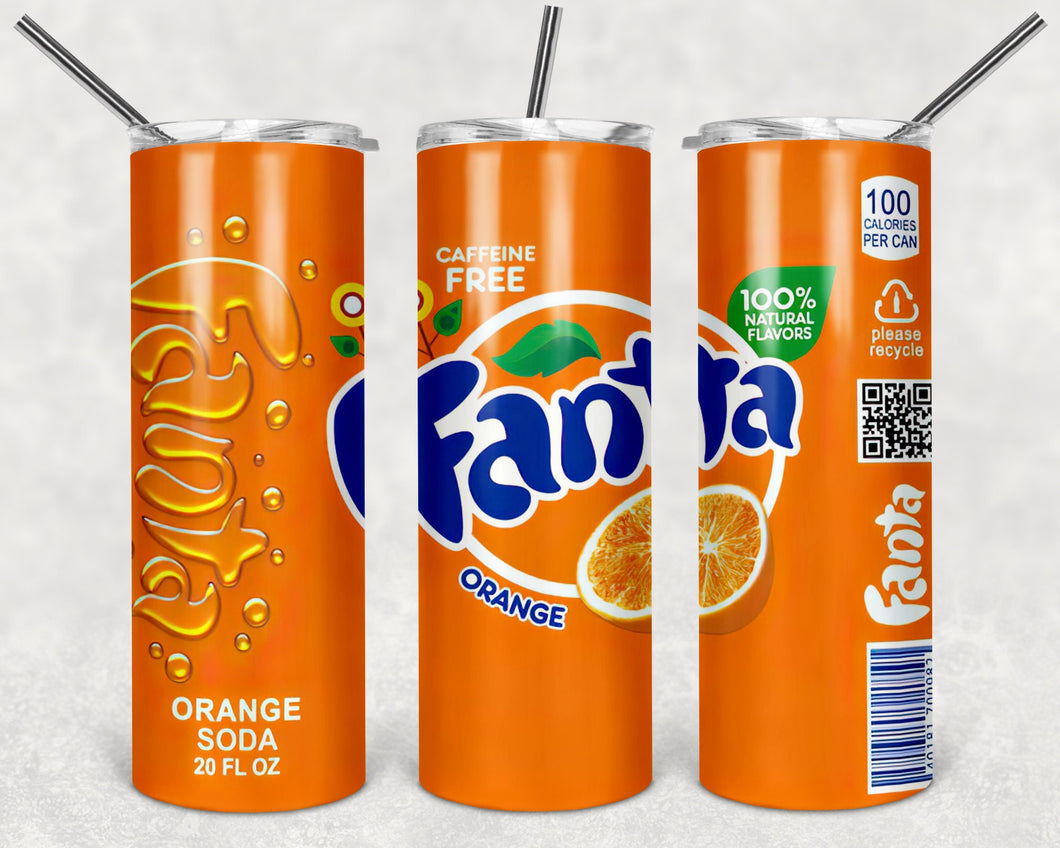 Fanta Orange Soda Themed Drink Tumbler - 20 ounce