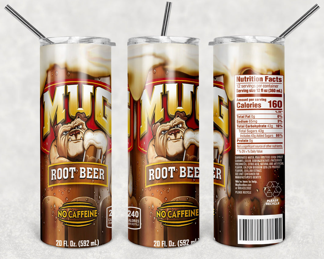 Mug Root Beer Soda Themed Drink Tumbler - 20 ounce