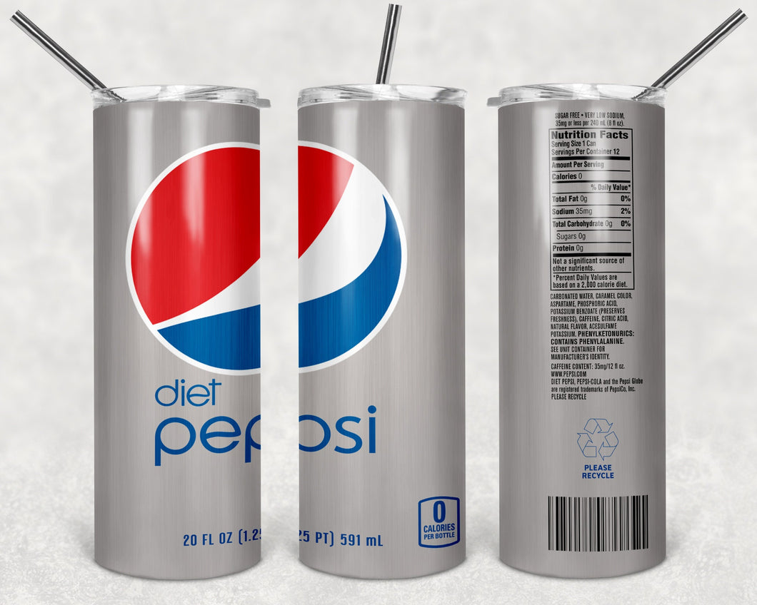 Diet Pepsi Soda Themed Drink Tumbler - 20 ounce